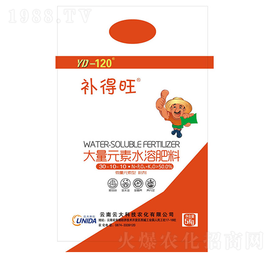 大量元素水溶肥料粉劑30-10-10-補得旺-云大科技