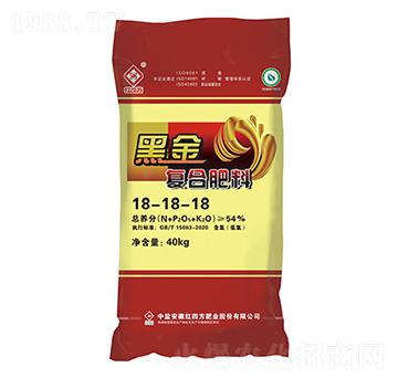 含腐植酸復(fù)合肥料18-18-18-黑金-紅四方